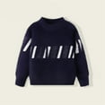 thumbnail image 1 of Eltusu Boys Sweaters, Warm Pullover Printed Long Sleeve Winter Tops Navy Size 13-14 T, 1 of 2