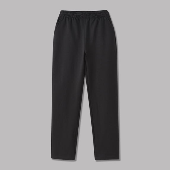 Eltusu Boys Sweatpants, Casual Loose Cotton Elastic Waist Athletic Pants Black Size 10-12 T