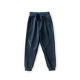 thumbnail image 1 of Eltusu Boys Sweatpants, Cotton Athletic Relaxed Fit Elastic Waist Pants with Pockets Navy Size 13-14 T, 1 of 7