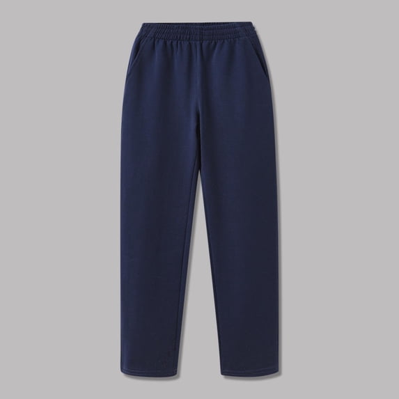 Eltusu Boys Sweatpants, Cotton Elastic Waist Casual Loose Athletic Pants Blue Size 12-14 T