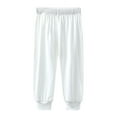 thumbnail image 1 of Eltusu Boys Sweatpants, Solid Color Elastic Waist Relaxed Fit Spring Fall Athletic Joggers White Size 7-8 T, 1 of 2