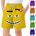 thumbnail image 1 of Eltusu Boys Swim Trunks, Beach Funny Elastic Waist Summer Board Shorts with Pockets Yellow Size 6T, 1 of 3