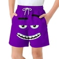 thumbnail image 1 of Eltusu Boys Swim Trunks, Summer Beach Funny Elastic Waist Board Shorts with Pockets Purple Size 8-9T, 1 of 2
