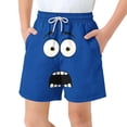 thumbnail image 1 of Eltusu Boys Swim Trunks, Summer Elastic Waist Printed Beach Board Shorts with Pockets Blue Size 6-7T, 1 of 2