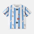 thumbnail image 1 of Eltusu Boys T-shirts, Crewneck Spring Fall Summer Pullover Tops with Short Sleeve Blue Size 2-8 T, 1 of 8