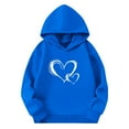 thumbnail image 1 of Eltusu Boys Valentines Hoodies, Casual Long Sleeve Loose Fit Heart Graphic Pullover Sweatshirts Blue Size 3-14 T, 1 of 3