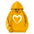 thumbnail image 1 of Eltusu Boys Valentines Hoodies, Casual Relaxed Fit Heart Graphic Long Sleeve Pullover Sweatshirts Yellow Size 11-12 T, 1 of 3