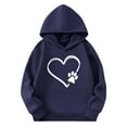 thumbnail image 1 of Eltusu Boys Valentines Hoodies, Cute Long Sleeve Heart Graphic Loose Fit Pullover Sweatshirts Navy Size 13-14 T, 1 of 3