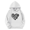 thumbnail image 1 of Eltusu Boys Valentines Hoodies, Heart Graphic Relaxed Fit Fashion Long Sleeve Pullover Sweatshirts White Size 13-14 T, 1 of 3