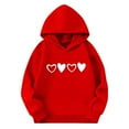 thumbnail image 1 of Eltusu Boys Valentines Hoodies, Heart Graphic Spring Fall Long Sleeve Loose Fit Pullover Sweatshirts Red Size 3-4 T, 1 of 3