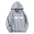 thumbnail image 1 of Eltusu Boys Valentines Hoodies, Heart Graphic Spring Fall Loose Fit Long Sleeve Pullover Sweatshirts Gray Size 3-14 T, 1 of 3