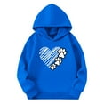 thumbnail image 1 of Eltusu Boys Valentines Hoodies, Long Sleeve Heart Graphic Relaxed Fit Fashion Pullover Sweatshirts Blue Size 9-10 T, 1 of 3