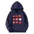 thumbnail image 1 of Eltusu Boys Valentines Hoodies, Long Sleeve Loose Fit Heart Graphic Spring Fall Pullover Sweatshirts Navy Size 11-12 T, 1 of 3