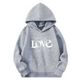 thumbnail image 1 of Eltusu Boys Valentines Hoodies, Long Sleeve Printed Spring Fall Relaxed Fit Pullover Sweatshirts Gray Size 13-14 T, 1 of 3