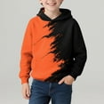 thumbnail image 1 of Eltusu Boys Winter Hoodies, Long Sleeve Pullover Casual Printed Warm Sweatshirts Orange Size 5-6 T, 1 of 5