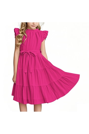 Shop Pink Ruffle Dress Styles for Women and Girls