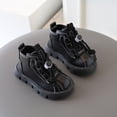 thumbnail image 1 of Eltusu Girls Ankle Boots Lace Up, PU Non-Slip Waterproof School Spring Winter Booties Black Size 9.5 Little Kids, 1 of 7