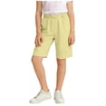 thumbnail image 1 of Eltusu Girls Athletic Shorts, Casual Knee Length Active Performance Elastic Waist Workout Shirts Yellow Size 15-16 T, 1 of 7