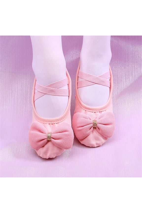 Girls Ballet Dance Shoes, Comfort Breathable Non-Slip Princess Ballet Slippers Practice Shoes Pink Size 9(Toddler)