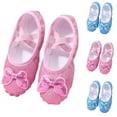 thumbnail image 1 of Eltusu Girls Ballet Shoes, Stretch Non-Slip Soft Breathable Ballet Slippers Dance Shoes Pink Size 2-13 T, 1 of 3