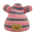 thumbnail image 1 of Eltusu Girls Beanie Hats, Winter Warm Stretch Bear Ear Kids Hats Hot Pink Size Free Size, 1 of 2