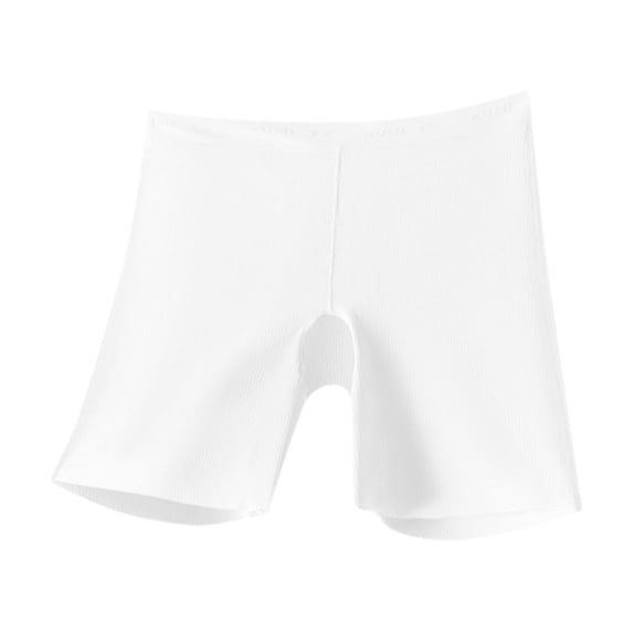 Eltusu Girls Bike Shorts, Soft Elastic Waist Cotton Tight Summer Shorts White Size 8-9 T