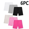 thumbnail image 1 of Eltusu Girls Bike Shorts, Soft Summer 6 Pieces Elastic Waist Sports Shorts Hot Pink Size 4-5 T, 1 of 2