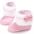 thumbnail image 1 of Eltusu Girls Boots, Soft Bottom Warm Soft No Slip Winter Boots Pink Size 12-36 Months, 1 of 6