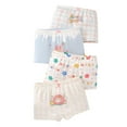 thumbnail image 1 of Eltusu Girls Boxer Briefs, Cotton Stretch Graphic 4 Pieces Boyshort Light Blue Size 8-14 T, 1 of 2