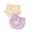 thumbnail image 1 of Eltusu Girls Brief Underwear, 2 Pieces Cotton Comfy Stretch Girls Panties Purple Size 12 T, 1 of 2