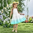 thumbnail image 1 of Eltusu Girls Casual Dresses, Basic Midi Dress Crew Neck Sleeveless Kids Clothes Mint Green Size 9-10 T, 1 of 6