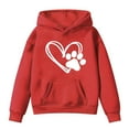 thumbnail image 1 of Eltusu Girls Casual Hoodies, Loose Fall Long Sleeve Pullover Girls Sweatshirts Red Size 5-6 T, 1 of 2
