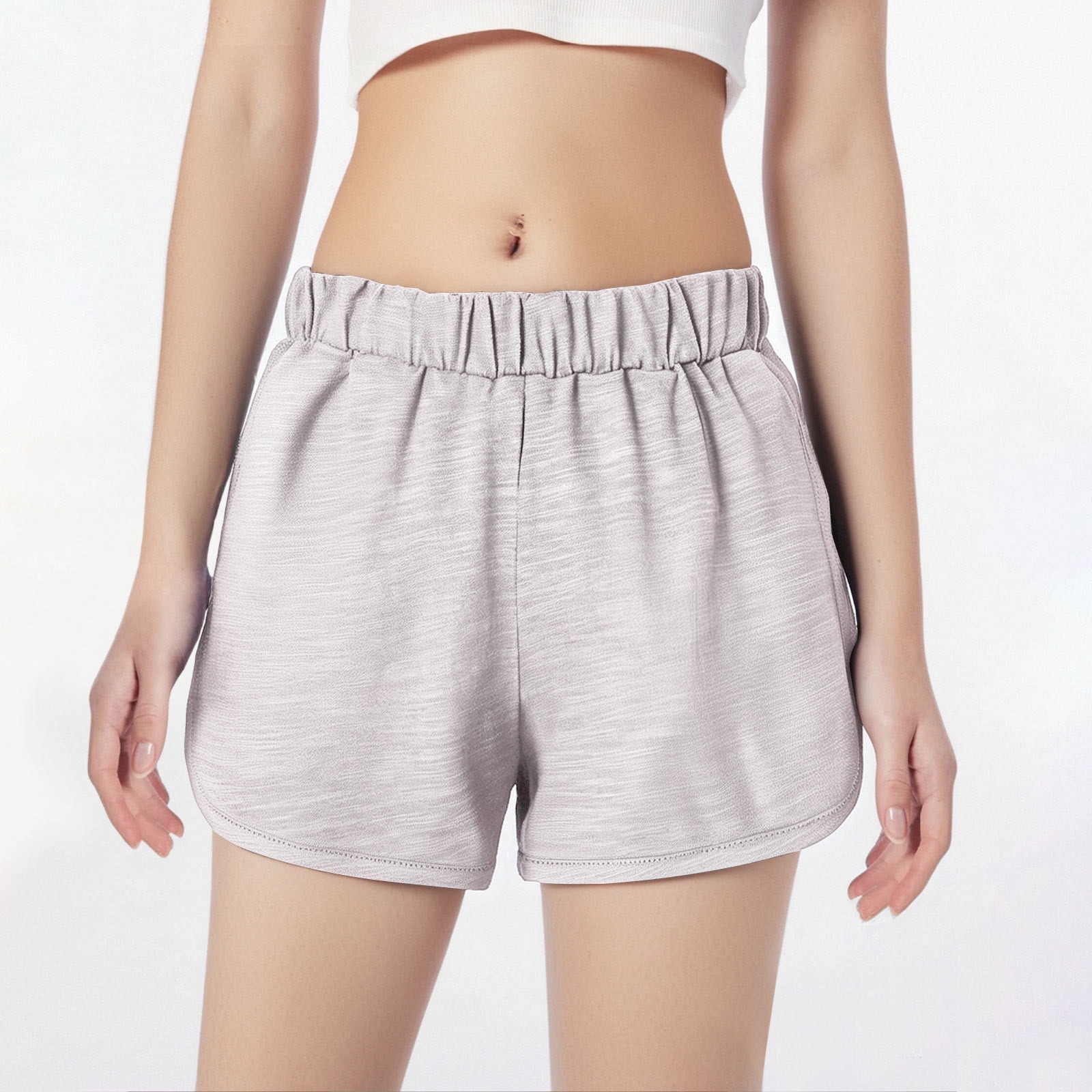 Eltusu Girls Cotton Athletic Shorts, Elastic Waist Loose Fit Sports ...