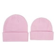 thumbnail image 1 of Eltusu Girls Cotton Beanies, Warm Soft Windproof Stretch Winter Hats Pink Size 0-6 T, 1 of 5