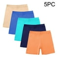 thumbnail image 1 of Eltusu Girls Cotton Bike Shorts, 5 Pieces Elastic Waist Breathable Summer Sports Shorts Multicolor Size 11-12 T, 1 of 8