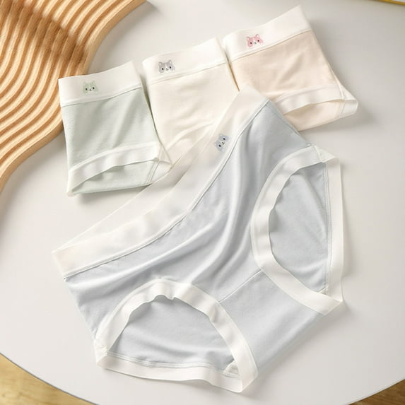 Eltusu Girls Cotton Briefs, Elastic Waist Stretch Five Pieces Comfy Girls Underwear Multicolor Size 14-15 T