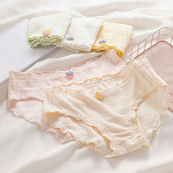 Eltusu Girls Cotton Briefs, Soft Stretch 5 Pieces Elastic Waist Girls Underwear Multicolor Size 14 T