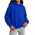 thumbnail image 1 of Eltusu Girls Cotton Hoodies, Pullover Long SLeeeve Spring Fall Comfort Hooded Sweatshirts Blue Size 5-6 T, 1 of 8