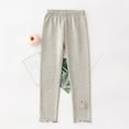 thumbnail image 1 of Eltusu Girls Cotton Leggings, Soft Casual Elastic Waist Fashion Spring Pants Gray Size 7-8 T, 1 of 4