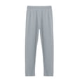 thumbnail image 1 of Eltusu Girls Cotton Leggings, Stretch Thermal Soft Elastic Waist Winter Pants Gray Size 5-6 T, 1 of 3