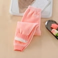 thumbnail image 1 of Eltusu Girls Cotton Leggings, Thermal Solid Color Stretch Elastic Waist Winter Joggers Pink Size 4-5 T, 1 of 2