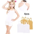 thumbnail image 1 of Eltusu Girls Cotton Tank Tops, Sleeveless Y-Back 4 Pieces Sports Kids Undershirts Yellow Size 2-3 T, 1 of 5