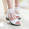 thumbnail image 1 of Eltusu Girls Dance Shoes, Princess High Heel Comfy PU Kids Dress Shoes White Size 4.5 T, 1 of 6