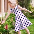 thumbnail image 1 of Eltusu Girls Dresses, Sleeveless Printed Crewneck Casual Summer Clothes Purple Size 7-8 T, 1 of 5