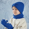 thumbnail image 1 of Eltusu Girls Hats Scarves Gloves Sets, Stretch 3 Pieces Winter Beanies Scarves Mittens Sets 3-8 T Size Acrylic, 1 of 3