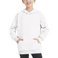 thumbnail image 1 of Eltusu Girls Hoodies, Long Sleeve Solid Color Casual Fashion Pullover Sweatshirts White Size 7-8 T, 1 of 5