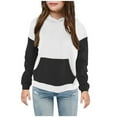 thumbnail image 1 of Eltusu Girls Hoodies with Pocket, Loose Casual Pullover Long Sleeve Girls Sweatshirts Black Size 9-10 T, 1 of 2