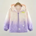 thumbnail image 1 of Eltusu Girls Jackets, Waterproof Casual Windproof Hooded Spring Fall Outerwear Purple Size 5-6 T, 1 of 5
