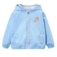 thumbnail image 1 of Eltusu Girls Jackets, Windproof Hooded Waterproof Zip up Outerwear with Pockets Blue Size 10-11 T, 1 of 5