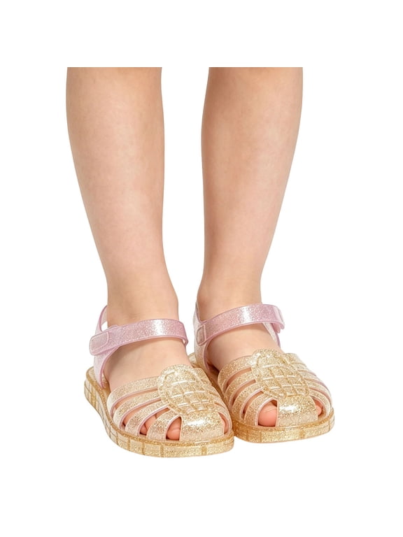 Girls Jellies, Non Slip PVC Summer Casual Casual Jelly Shoes Gold Size 11(Little Kids)